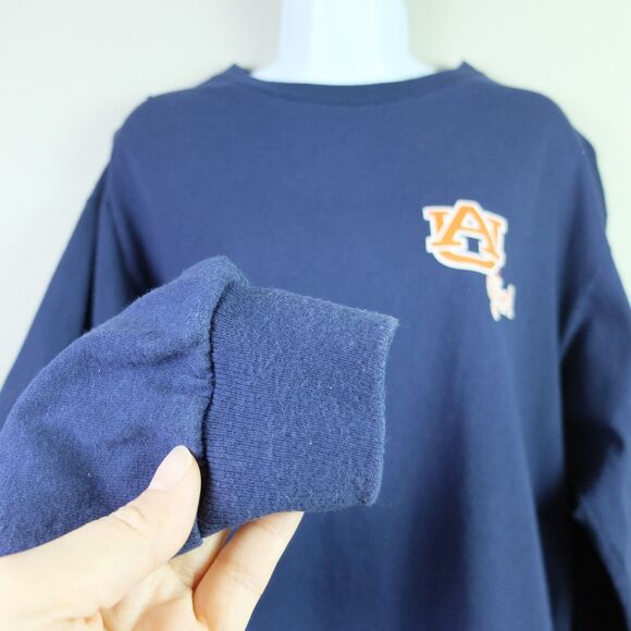 Delta Pro Weight Auburn Girls Love Aubie Blue Long Sleeve Shirt Size Large - Picture 4 of 10